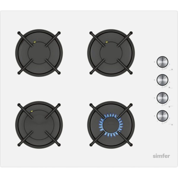 Simfer Ankastre Set Beyaz Cam Ocaklı Dijital Power Turbo Fanlı 2’li Set (Fırın + Ocak)