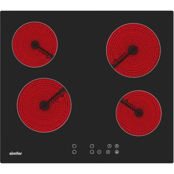 Simfer Ankastre Set Gri Dijital Elektrikli Cam Ocaklı Turbolu 3’lü Set (Fırın+Elektrikli Ocak+Davlumbaz)