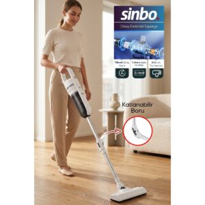 Sinbo SVC-8640 Dikey Elektrikli Süpürge Katlanır Borulu, El Süpürgesi, 800 ml Toz Hazneli HBCV0000ERT6NQ