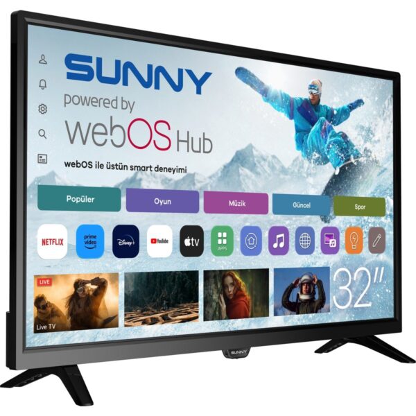 Sunny SN32DAL540 32″ 81 Ekran Dahili Uydu Alıcılı HD Ready Smart webOS LED TV