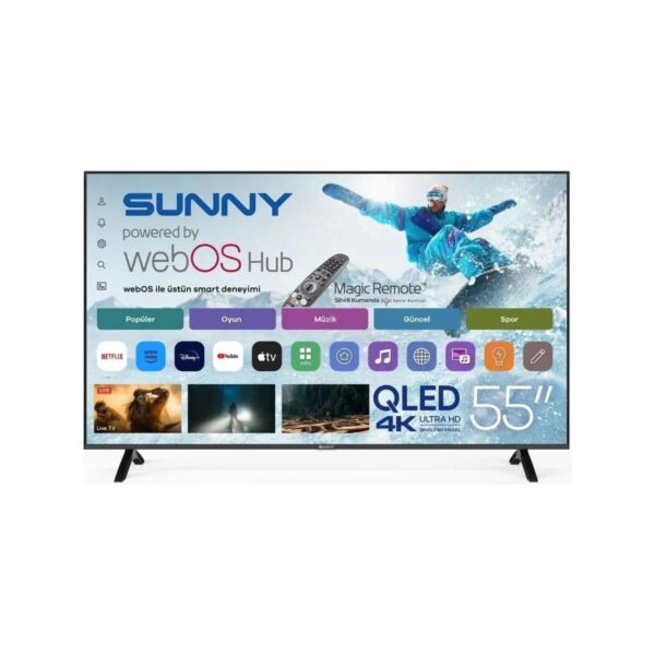 Sunny SN55QMN252 55″ 140 Ekran Uydu Alıcılı 4K Ultra HD webOS Smart QLED TV