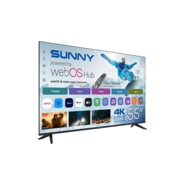 Sunny SN55QUPRL-W02M 55″ 140 Ekran Uydu Alıcılı 4K Ultra HD webOS Smart QLED TV