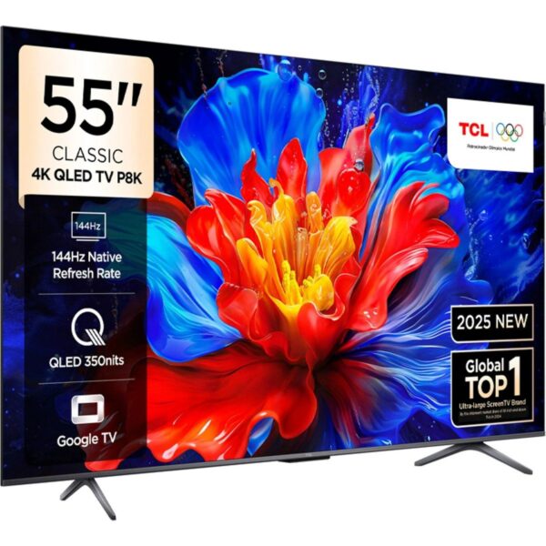 TCL 55P8K 55” 139 Ekran Uydu Alıcılı 4K Ultra HD QLED Google TV