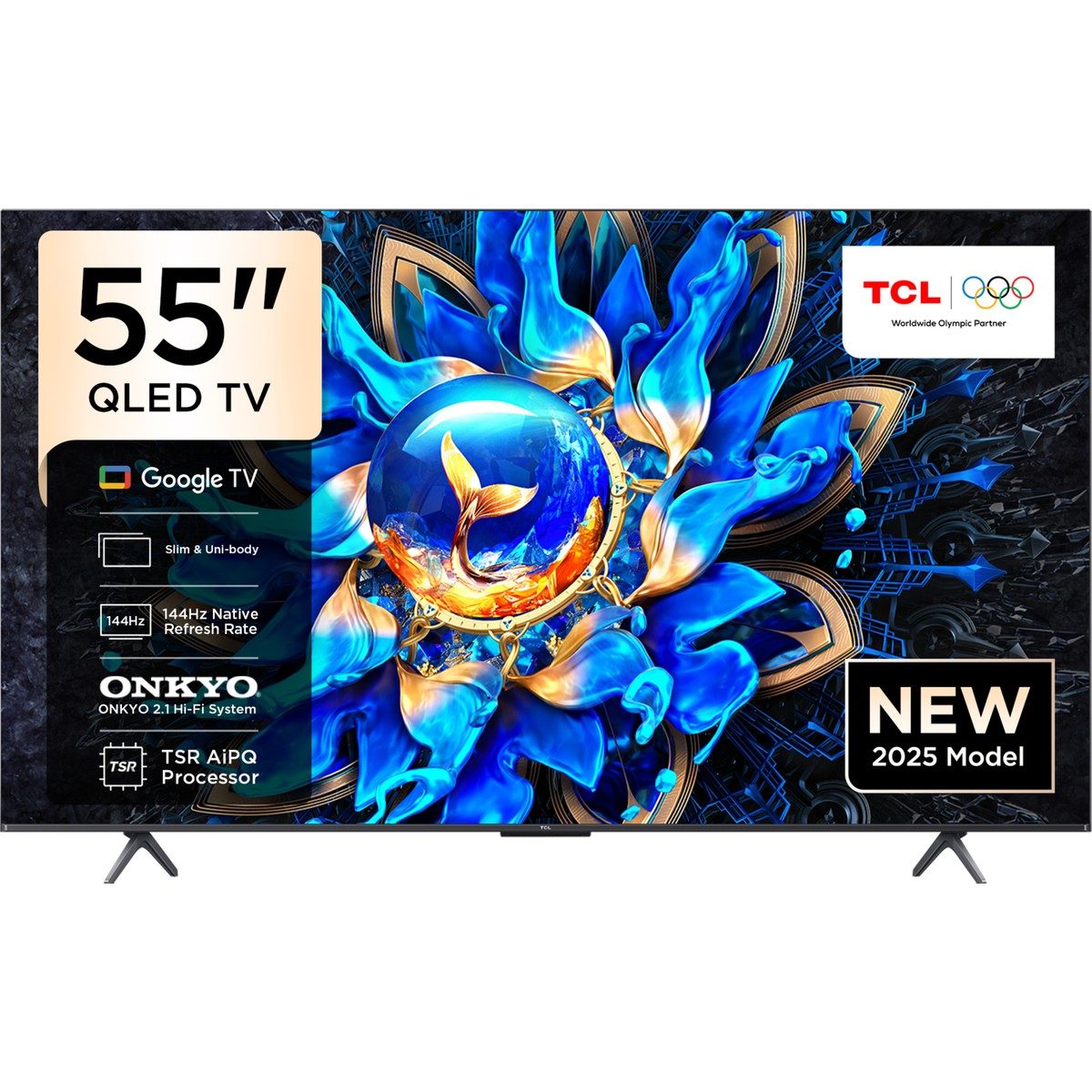 TCL 55T8C 55" 139 Ekran Uydu Alıcılı 4K Ultra HD QLED Google TV HBCV00008XZ24W
