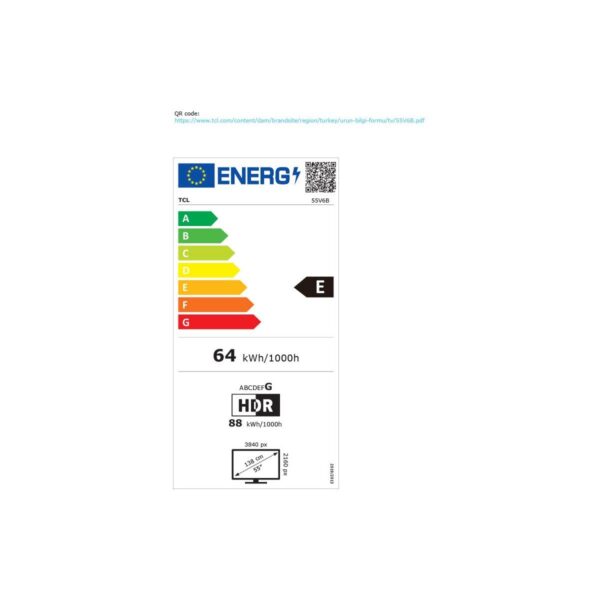 TCL 55V6B 55” 138 Ekran Uydu Alıcılı 4K Ultra HD Google TV