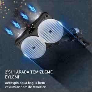 Tefal TY9AC1WO X-Force Flex 13.60 Allergy Aqua Aerospin 150 Air Watt Kablosuz Şarjlı Dikey Süpürge