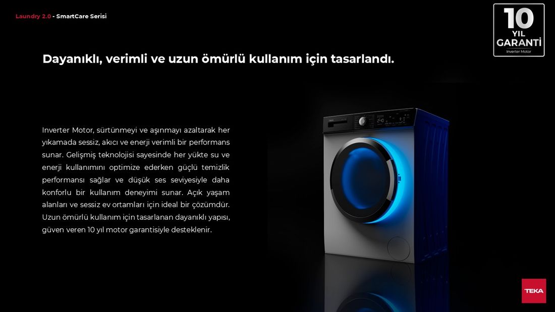 Teka WM 20941 WH 9 Kg Çamaşır Makinesi 1400 Devir A Enerji Sınıfı ile Güçlü Yıkama