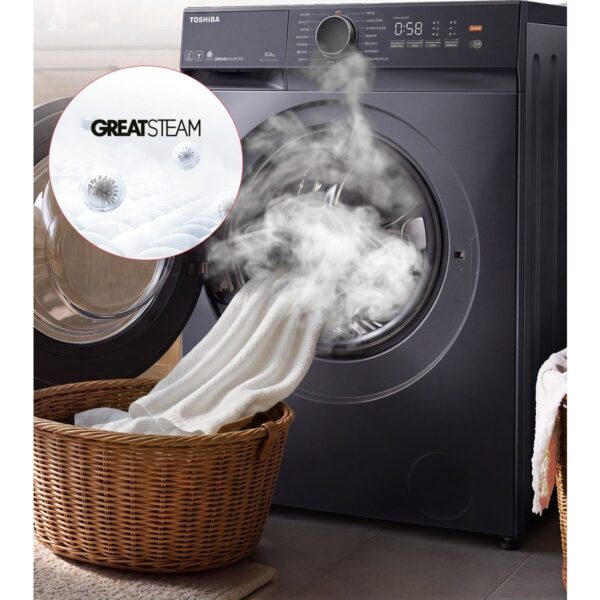 Toshiba Dalga Teknolojisi Ai Desteği Nano Kabarcık 8 kg 1400 Devir Çamaşır Makinesi Morandi Gri TW-T21BU90UWTR(WW)