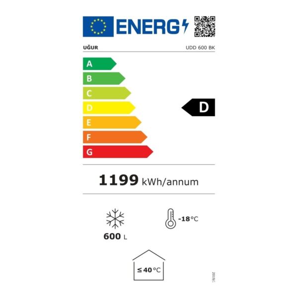 Uğur UDD 600 BK 600 Lt Blok Kapaklı Derin Dondurucu D Sınıfı Enerji Tasarruflu Statik Tip