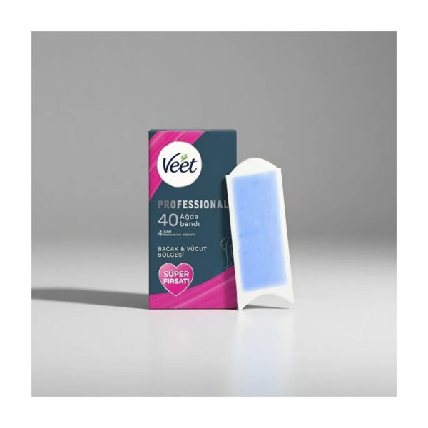 Veet Professional Ağda Bandı Hassas Ciltler İçin 40’lı Bacak & Vücut Bölgesi Temizleme Mendili