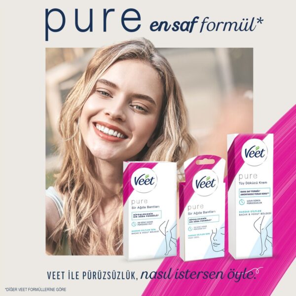Veet Pure Hipoalerjenik Sir Ağda Bandı Yüz Bölgesi 20’li