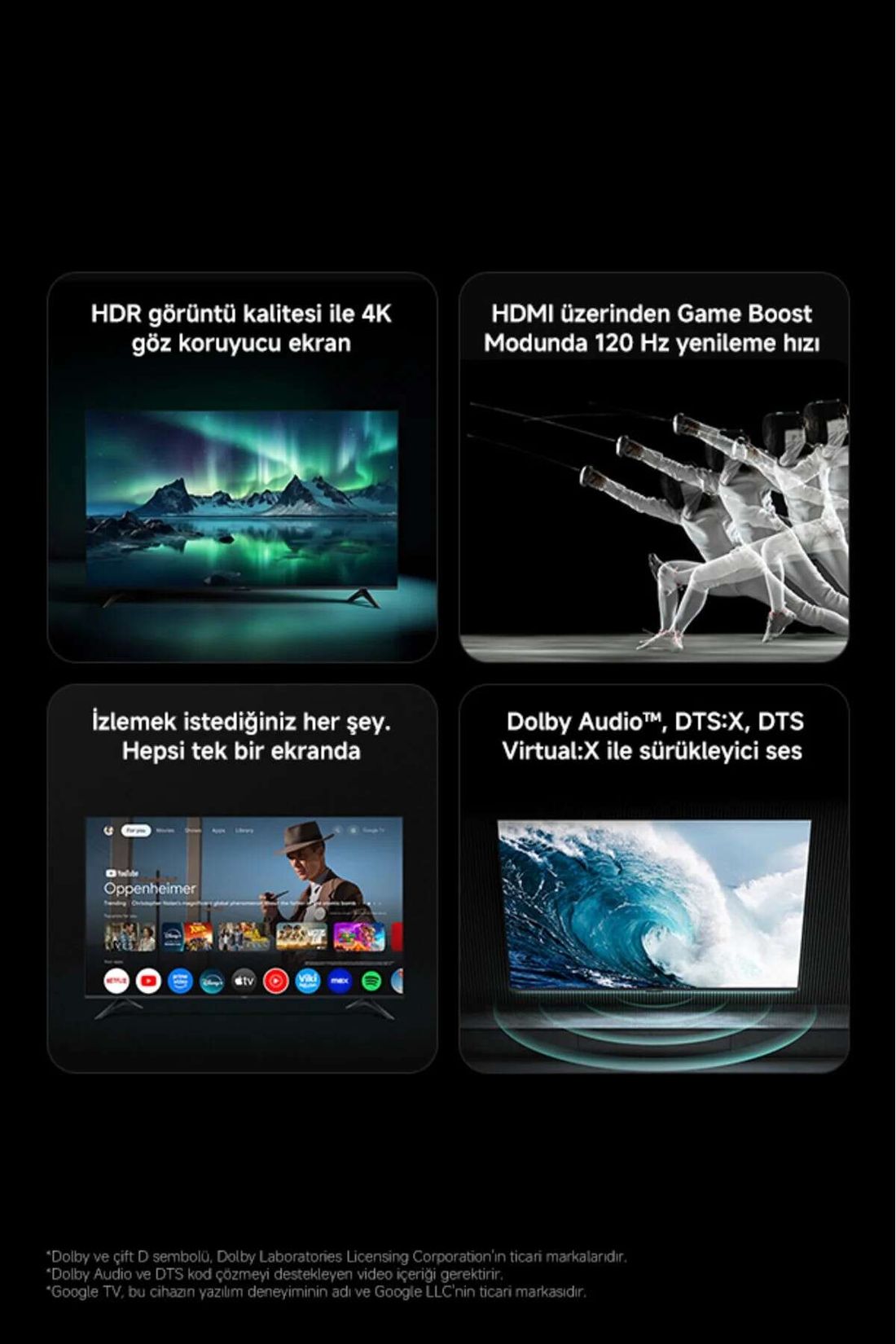Xiaomi TV A 55 2026 - 55" 140 4K Ultra HD Google Smart AirPlay Destekli Uydu Alıcılı TV